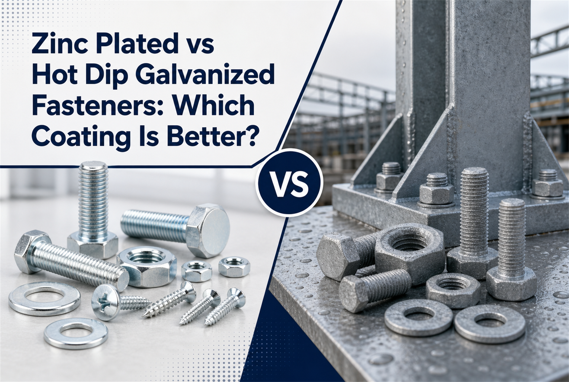 Zinc Plated vs Hot Dip Galvanized Fasteners