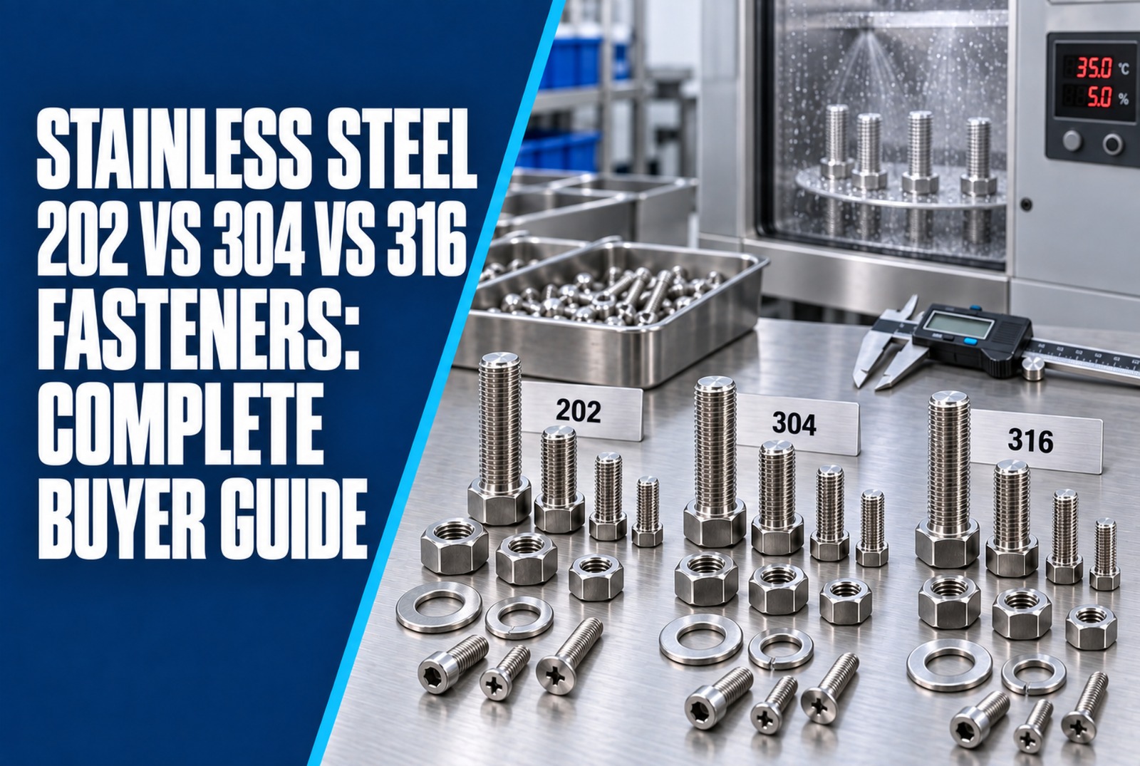 Stainless Steel 202 vs 304 vs 316 Fasteners